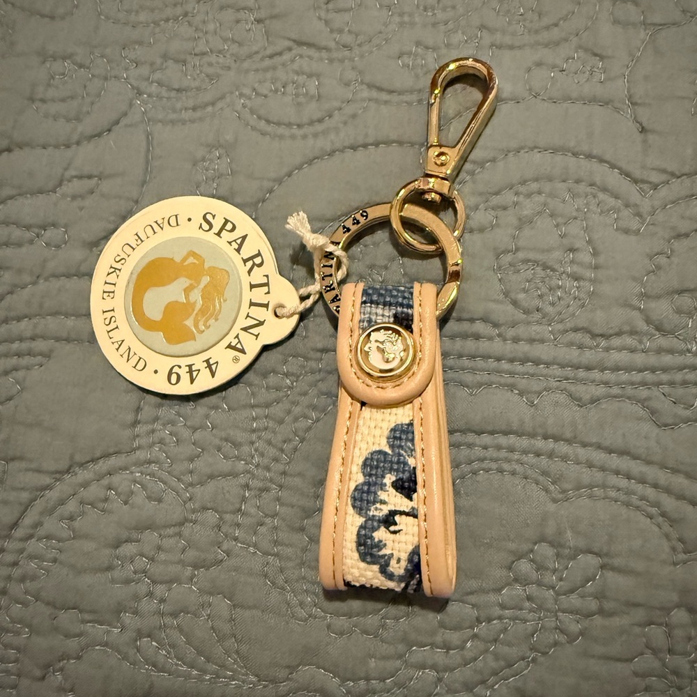Spartina 449 Blue and Tan Key & Card Holder